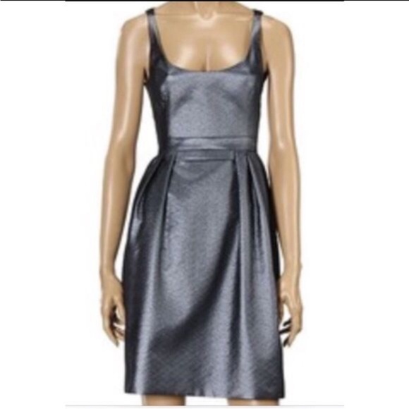 HUGO Hugo Boss silver-gray Kelisa dress sz 6 gunmetal - Picture 4 of 12